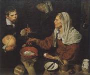 Old woman in the eggs roast Diego Velazquez